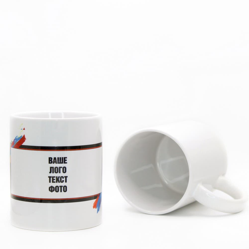 Друк на чашці білій звичайній