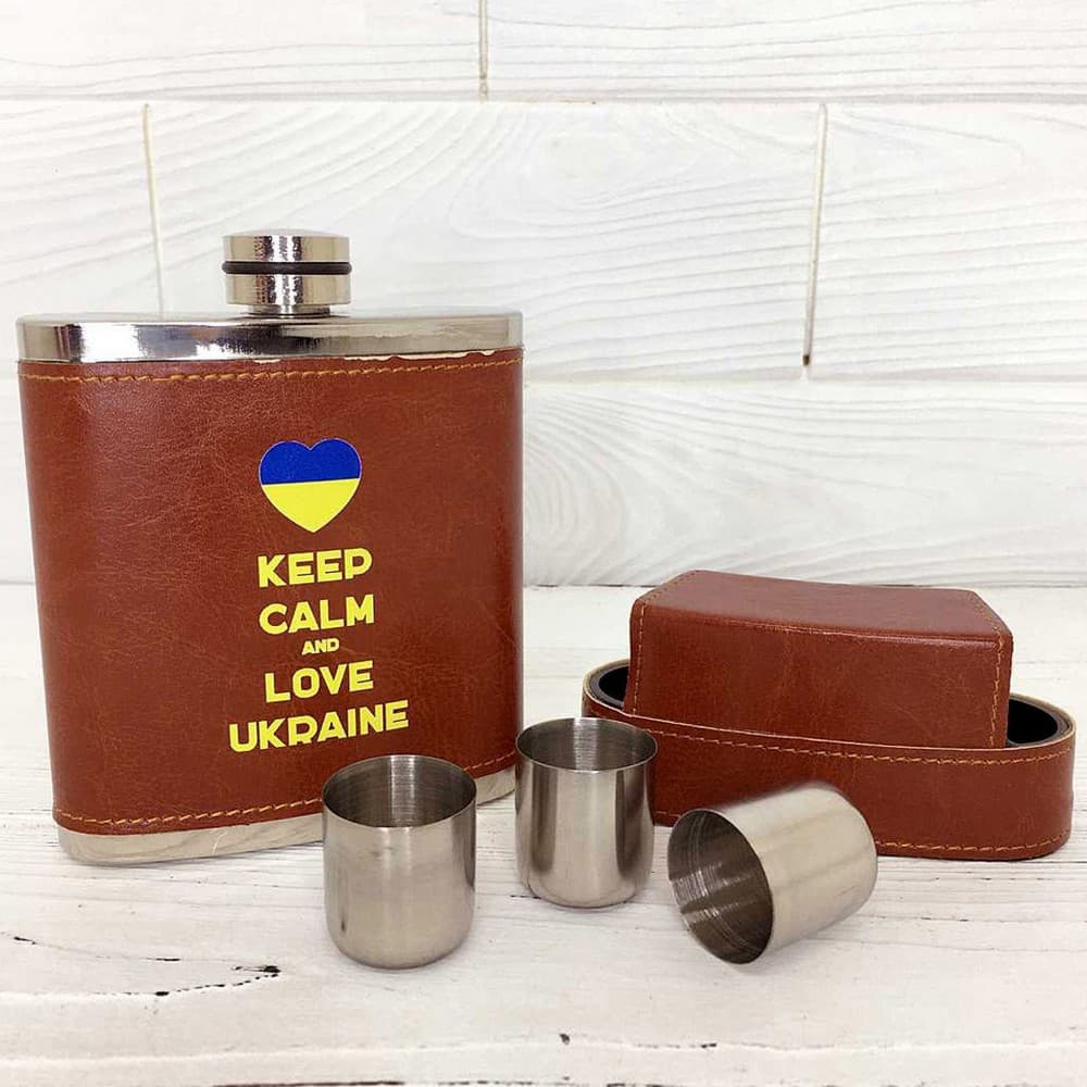 Фляга шкір-зам Keep Calm