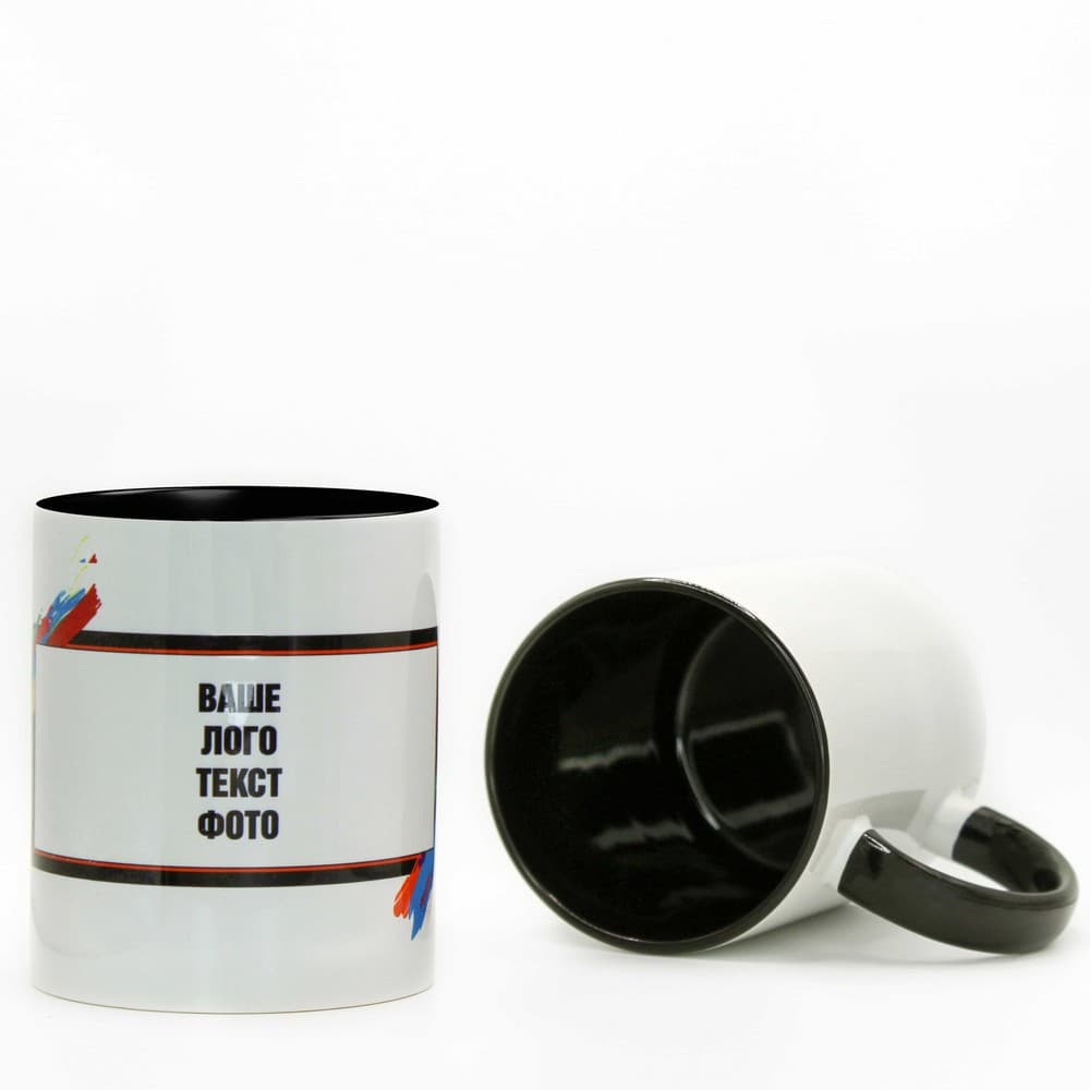 Друк на чашці з чорною ручкою